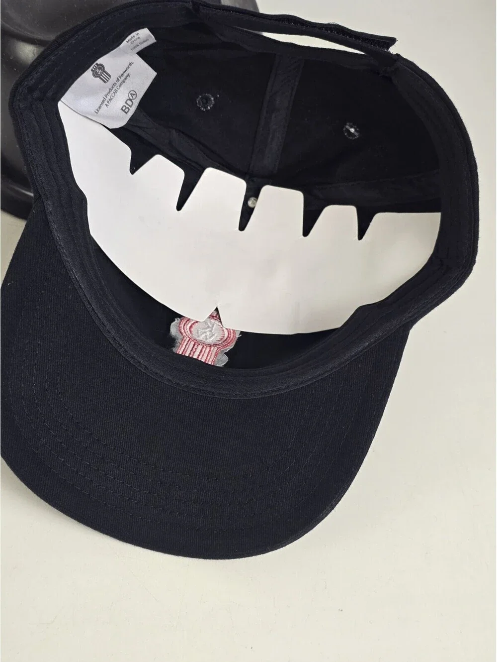 KW Kenworth Strapback Hat Black One Size Adjustable Embroidered 6 Panel Cotton